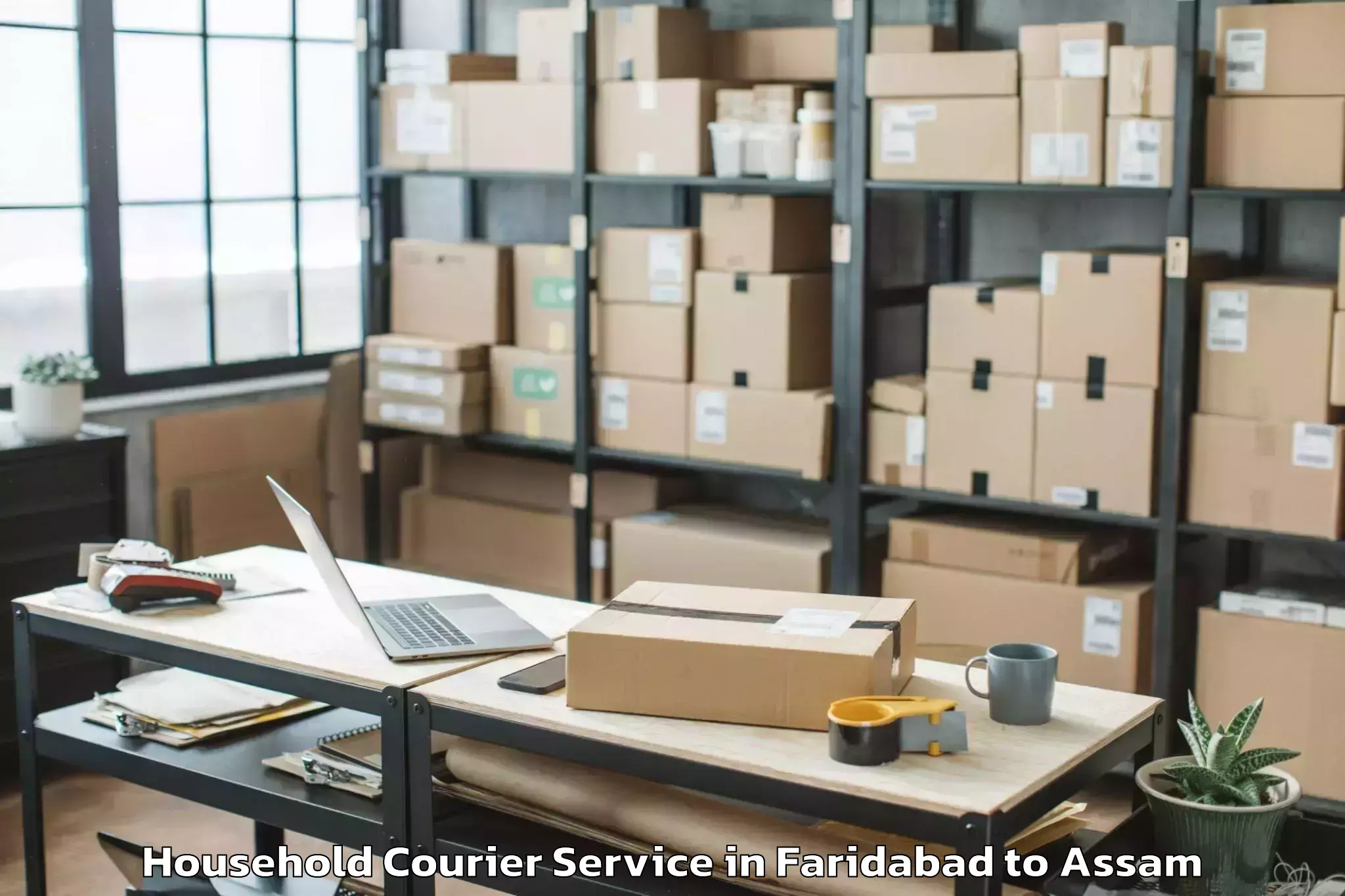 Faridabad to Lakhipur Household Courier